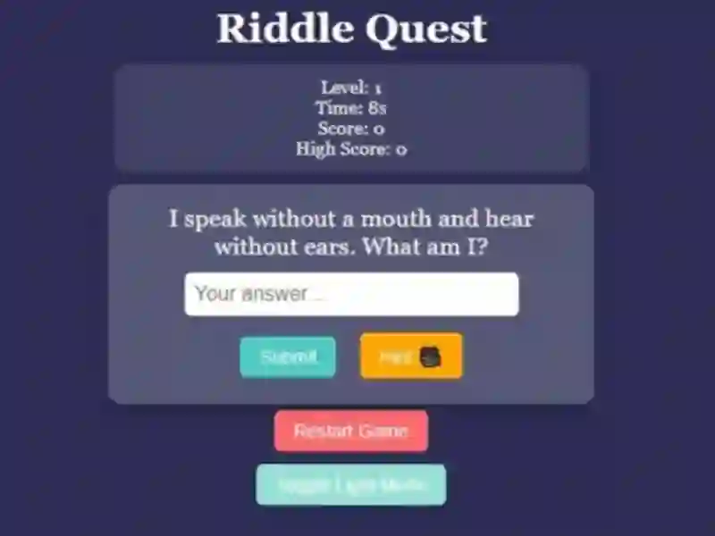 Žaidimas Riddle Quest Brain Teaser internete