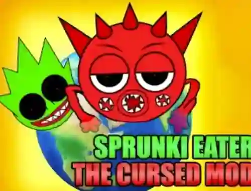 Žaidimas Sprunki Eater The Cursed Mod internete