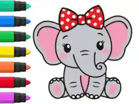 Žaidimas Coloring Book: Elephant internete