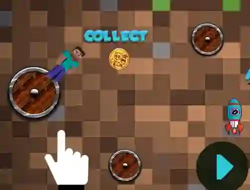 Žaidimas Mineblock Rotate And Fly Adventure internete