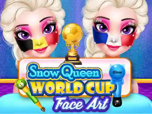 Žaidimas Frozen Queen World Cup Face Art internete