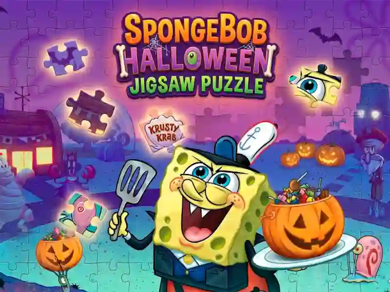 Žaidimas SpongeBob Halloween Jigsaw Puzzle internete