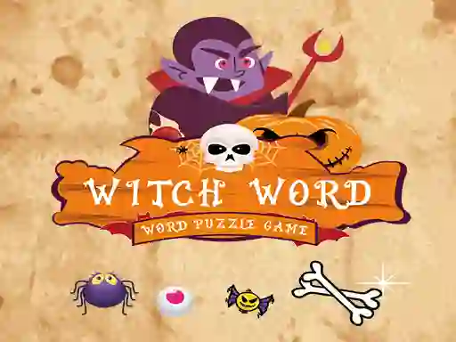 Žaidimas Witch Word Halloween Puzzel Game internete
