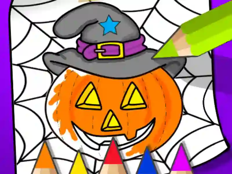 Žaidimas Halloween Coloring Book internete