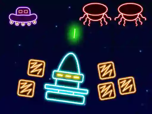 Žaidimas Neon Invaders internete