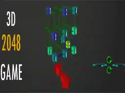 Žaidimas 2048 - 3D internete