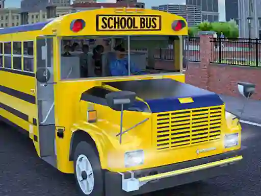 Žaidimas School Bus Game Driving Sim internete