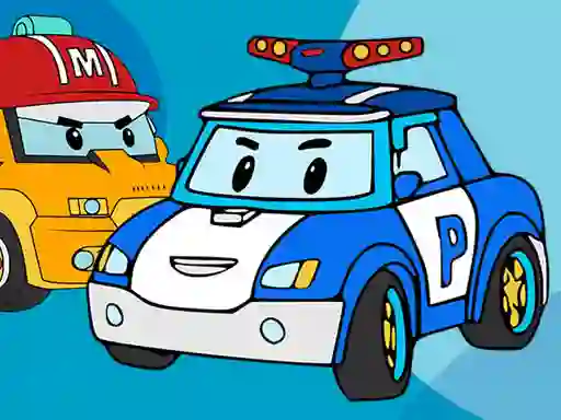 Žaidimas Robocar Coloring Book internete