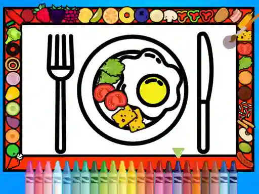 Žaidimas Color and Decorate Dinner Plate internete