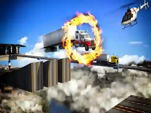 Žaidimas Impossible Truck Driving Stunt Track Parking internete