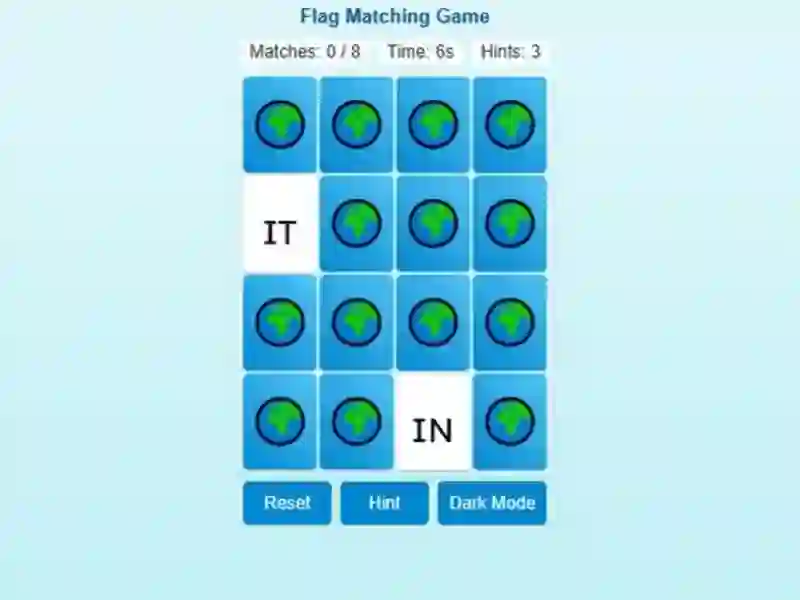 Žaidimas Memory Match Flag Edition internete