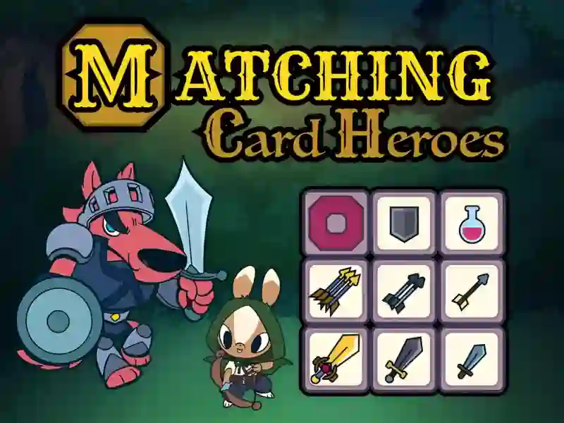 Žaidimas Matching Card Heroes internete