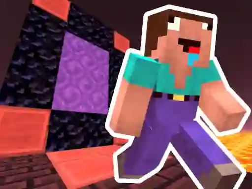 Žaidimas Noob Steve Nether internete