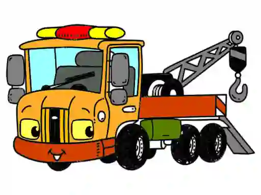Žaidimas Tow Trucks Coloring internete