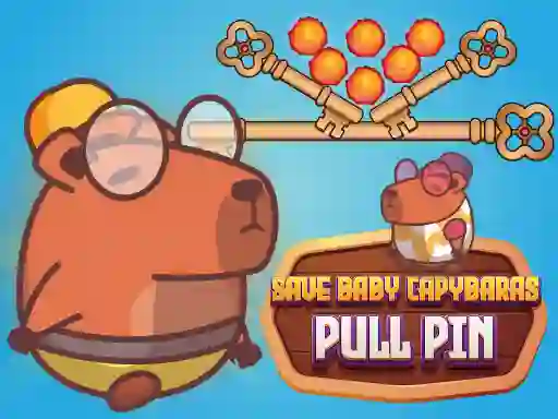 Žaidimas Save Baby Capybaras Pull Pin internete