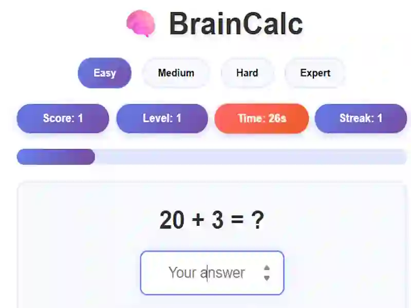 Žaidimas BrainCalc internete
