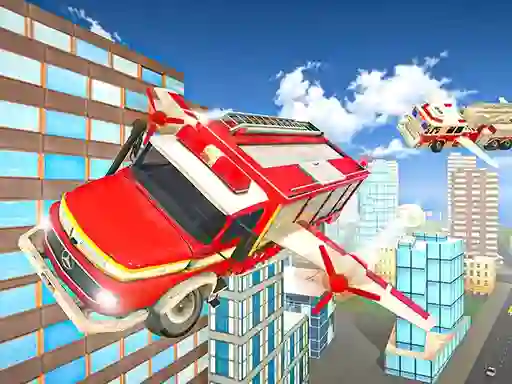 Žaidimas Flying Fire Truck Driving Sim internete