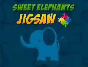 Žaidimas Sweet Elephants Jigsaw internete