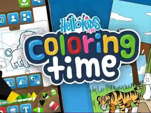 Žaidimas Hello kids Coloring Time internete