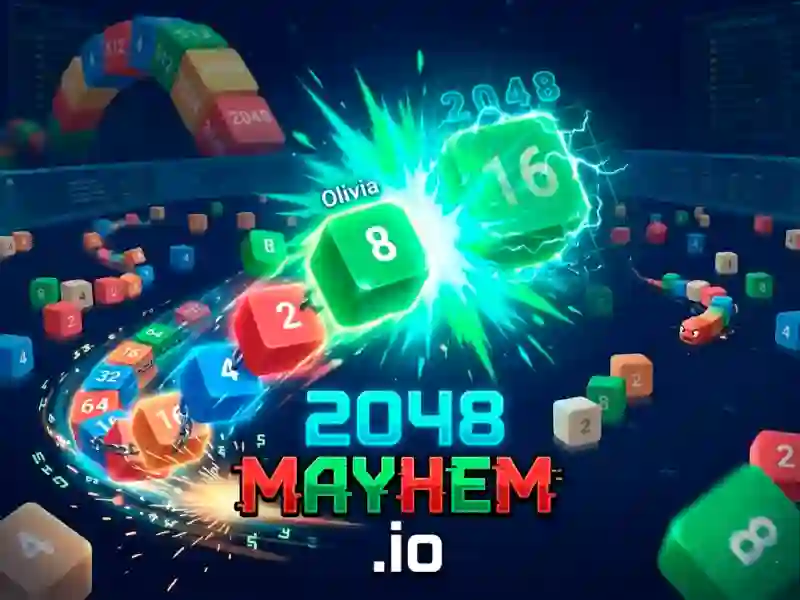 Žaidimas 2048 Mayhem.io internete