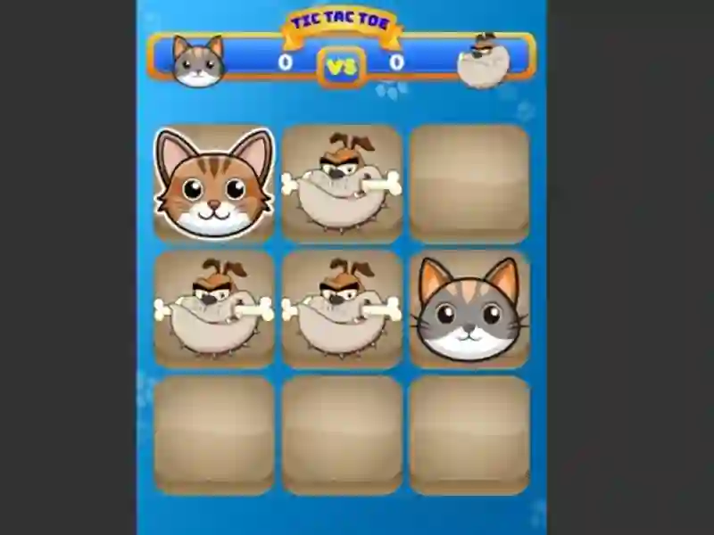Žaidimas Tic Tac Toe Cat internete