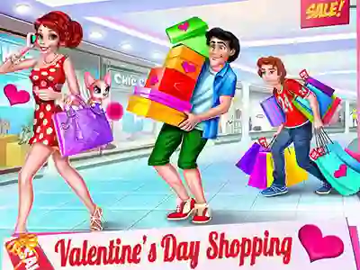 Žaidimas Valentine's Day Shopping internete