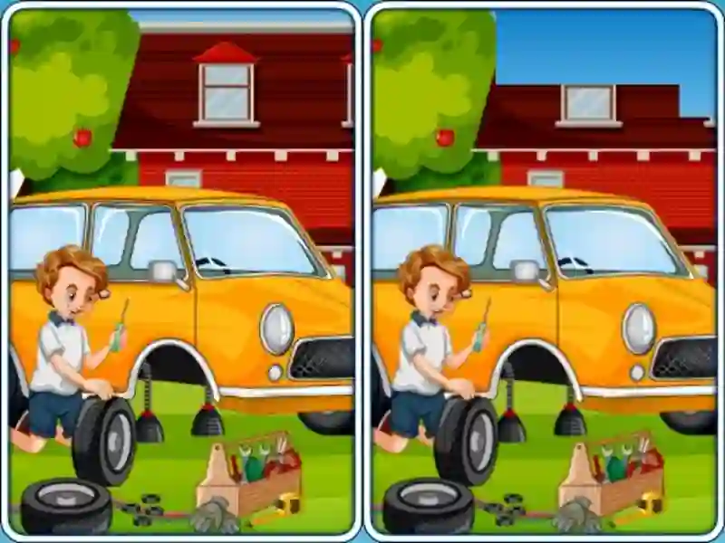 Žaidimas Car Garage Differences internete