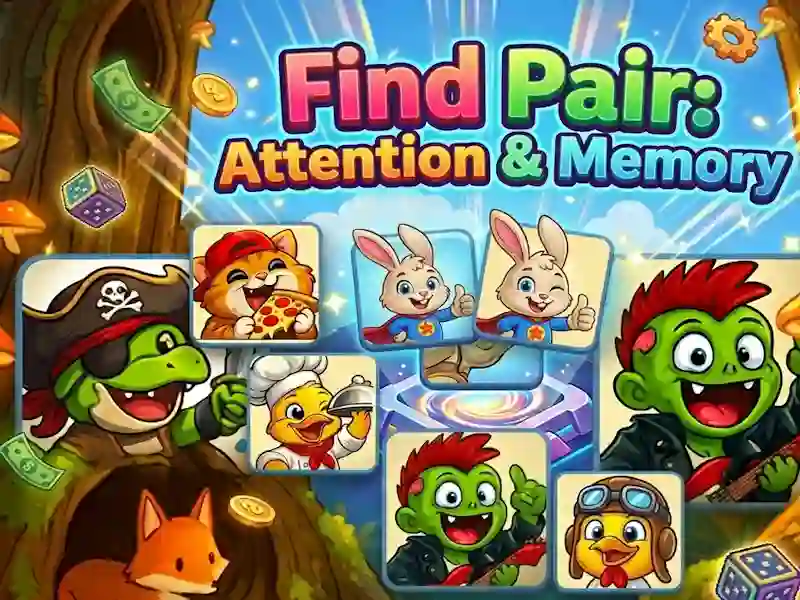 Žaidimas Find Pair: Attention & Memory internete
