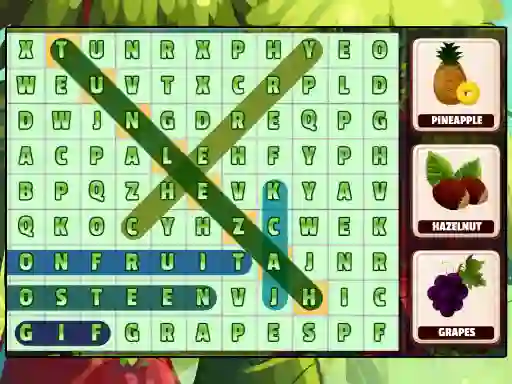 Žaidimas Word Search Fruits internete
