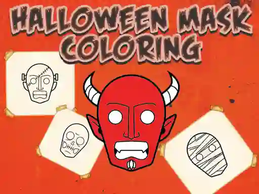 Žaidimas Halloween Mask Coloring Book internete