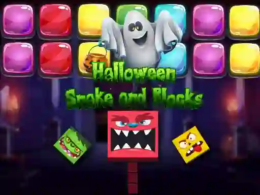 Žaidimas Halloween Snake and Blocks internete