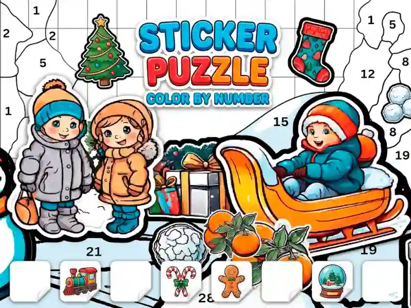 Žaidimas Sticker Book Puzzle: Color By Number internete