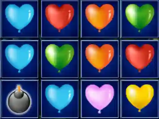 Žaidimas Heart Balloons Block Collapse internete