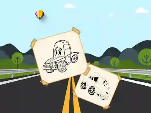 Žaidimas Funny Cars For Kids Coloring internete