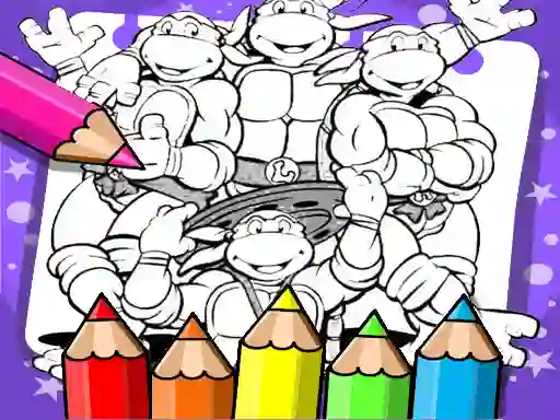Žaidimas Ninja Turtle Coloring Book internete