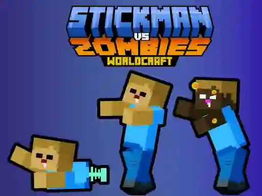 Žaidimas Stickman vs Zombies WorldCraft internete