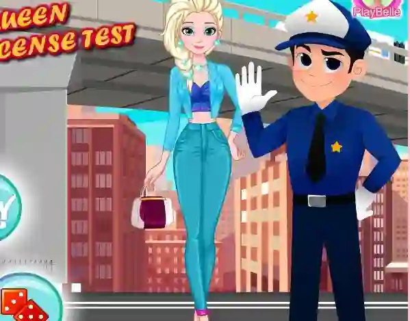 Žaidimas Ice Queen Driver License Test internete