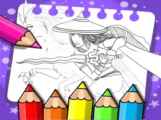 Žaidimas Raya And The Last Dragon Coloring Book internete