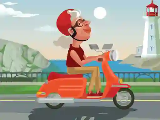 Žaidimas City Scooter Ride Coloring internete