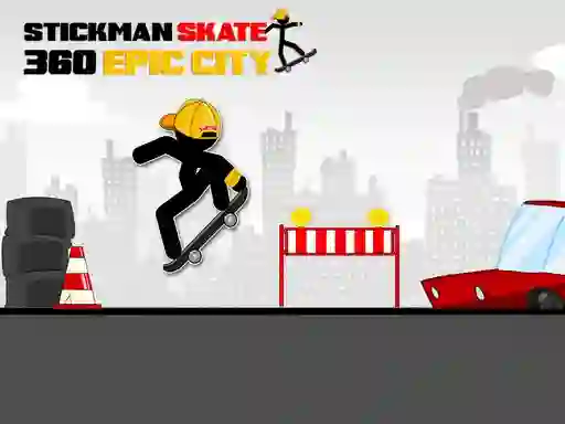 Žaidimas Stickman Skate 360 Epic City internete
