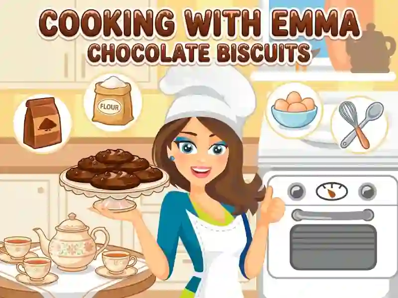 Žaidimas Cooking with Emma Chocolate Biscuits internete