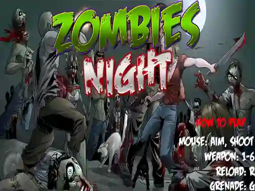 Žaidimas Zombies Night internete