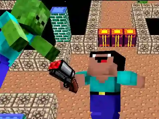 Žaidimas Space Adventure: Noobiks Battle vs Zombies internete