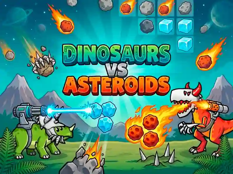 Žaidimas Dinosaurs vs Asteroids internete