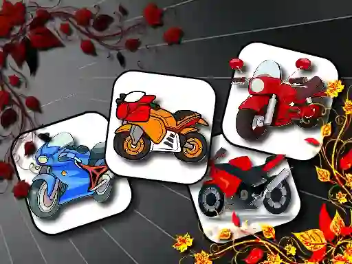 Žaidimas Cartoon Motorbikes Memory internete