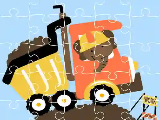 Žaidimas Dumper Trucks Jigsaw internete