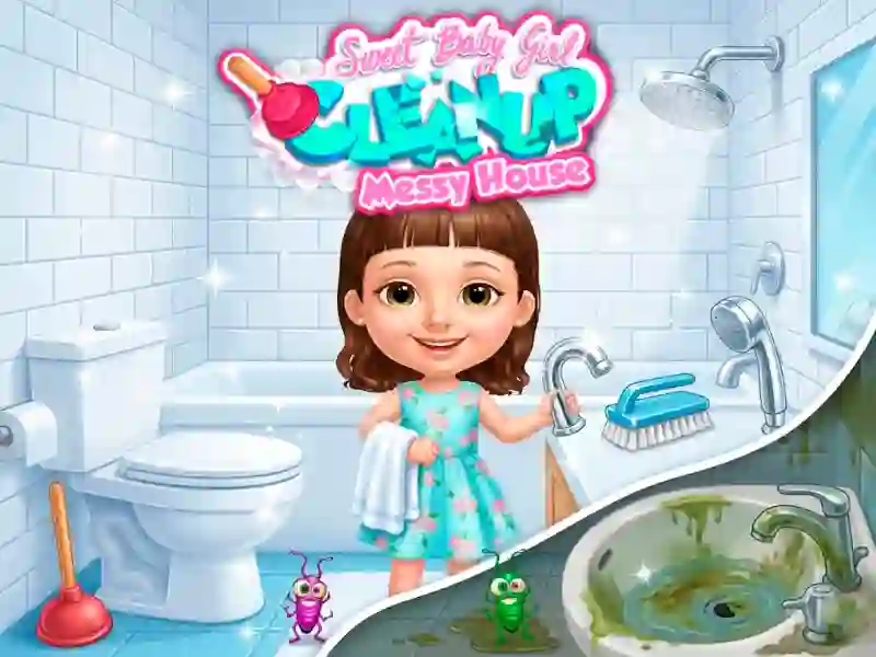 Žaidimas Sweet Baby Girl Cleanup Messy House internete