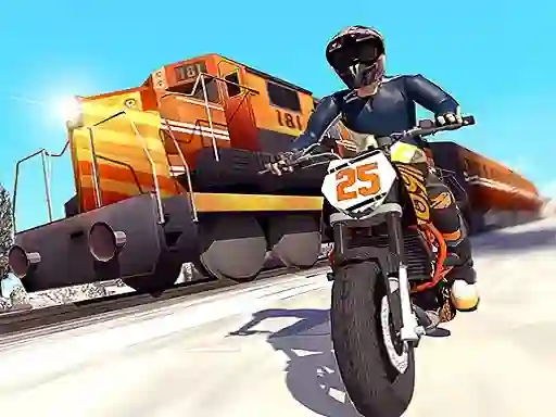 Žaidimas Trail Bike vs Train Race internete