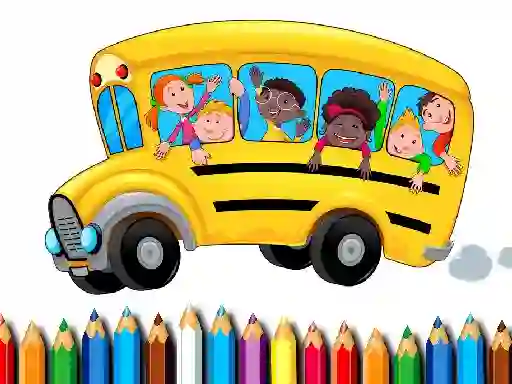 Žaidimas School Bus Coloring Book internete