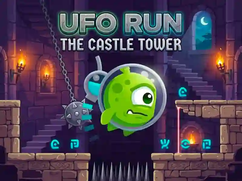 Žaidimas Ufo Run The castle tower internete